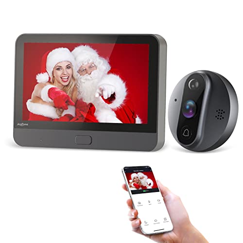 Jeatone Spioncino Digitale Per 35-130 Mm Di Spessore Della Porta 120 ° Ahd 1080P Fotocamera 4.3 ''Schermo Di Visione Notturna A Infrarossi Istantanea