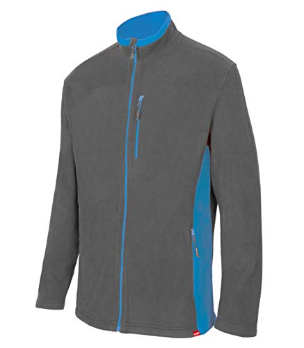 Velilla 201504; Giacca Pile Bicolor; Colore Grigio E Celeste; Taglia L