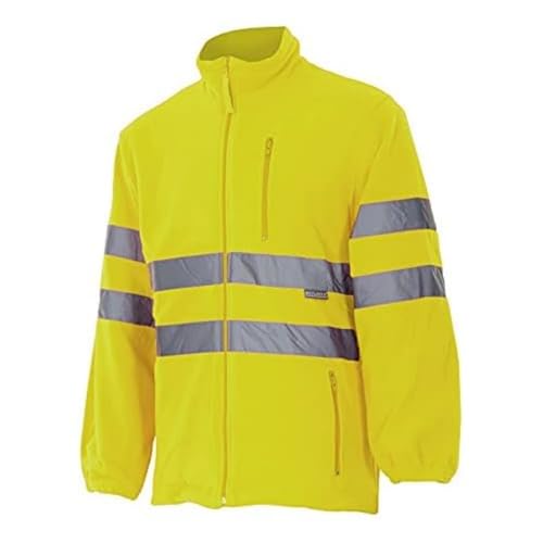 Velilla 181 - Giacca In Pile Ad Alta Attenzione, Colore: Giallo Fluo, Taglia 3Xl