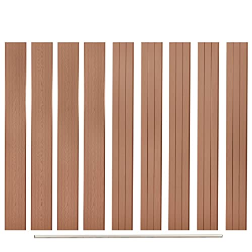 Vidaxl 9X Pannelli Ricambio Recinzione In Wpc Quadrati 170 Cm Marrone Recinto