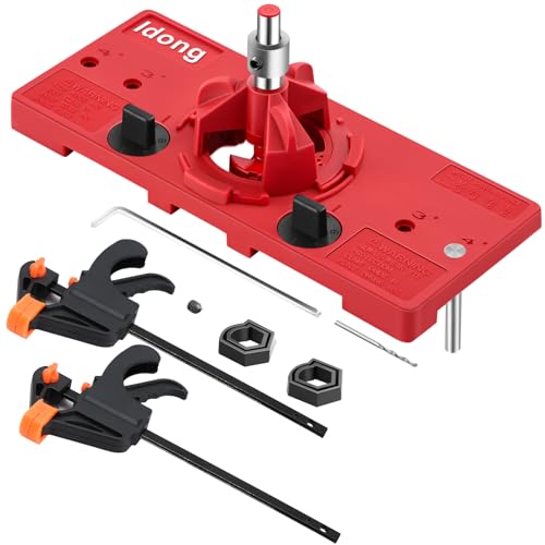 Dima Per Fori A Tasca 35Mm,Cerniera Trapano Jig Drill Guide Set,Strumenti In Legno Per Nascosta A Tazza Fori Nell'Armadio