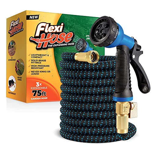 Flexi Hose Upgraded - Tubo Espandibile Da Giardino - 8 Funzioni - Blu/Nero - 23 M
