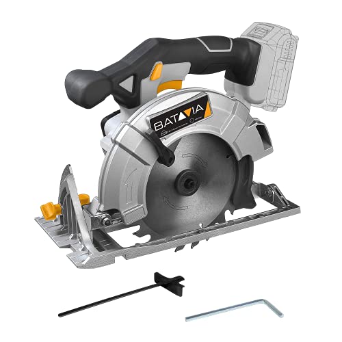 Batavia Sega Circolare Manuale, Ø 165 Mm, Batteria E Caricabatterie, Adatta Per Il Taglio Di Pannelli E Tavole, Maxxpack