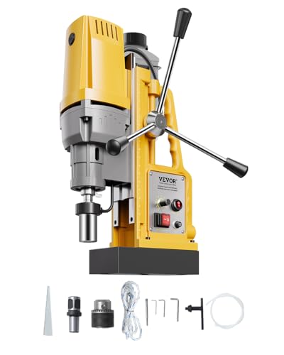 Vevor Trapano Magnetico, Motore 1400 W Trapano A Colonna Elettrico Magnetico 13000 N Diametro Di Foratura Di 50 Mm Velocità A Variabile 0 A 750 Giri/M