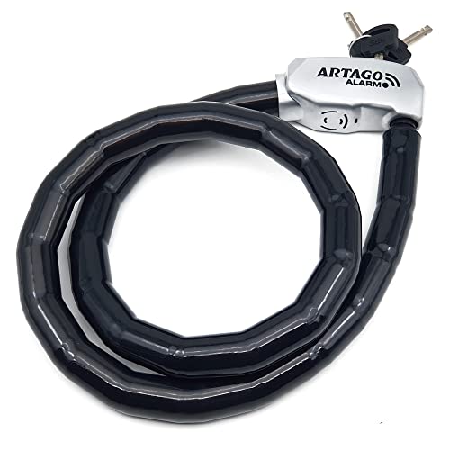 Artago Art6120 Catena Cavo Corazzato Antifurto Con Allarme 120Db On/Off Funzione Di Avvertimento, Modulo Batteria Cr2 Sostituibile, Alta Sicurezza, Ro