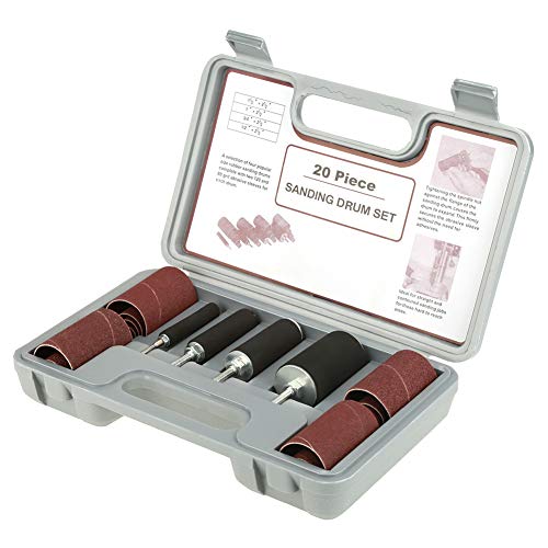Ultimo Big Horn 19521 Set Di Tamburi Di Levigatura In Gomma Con Custodia Per Trapano A Colonna, Utensili Rotanti, Fai Da Te Per La Lavorazione Del Leg