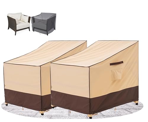 F&J Outdoors Copertura Impermeabile Per Poltrone Da Giardino, 89X99X63,5/89Cm, Copertura Protettiva Per Poltrone Singole Da Patio, Recliner Chair, Cop