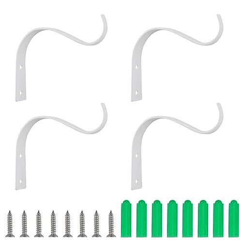 Morobor Ganci Per Piante In Ferro, 4 Pezzi, 11,4 Cm, Da Appendere Alla Parete, Ganci Per Lanterne, Fioriere, Mangiatoie Per Uccelli, Campanelli A Vent