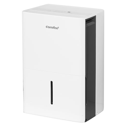 Comfee' Deumidificatore 50L/Giorno, Deumidificatore Casa Muffa Adatto Fino A 116㎡, Tanica Da 6L, Ruote Piroettanti, Modalità Asciugatuta, Ridotta Rumo