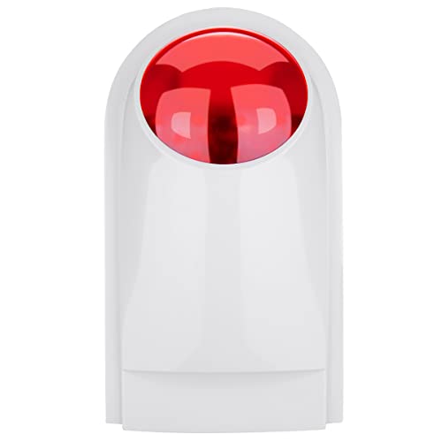 Yiseele Wireless Alarm Siren With 120Db, Power Adapter Sound And Red Flashing Siren For Yiseele Alarm System "Yx-500/Yx-500S/Yx-700" (Can'T Be Used Al
