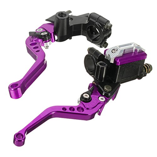 C-Funn 7/8Inch 22 Mm Cnc Universale Moto Freno Frizione Master Leva Serbatoio - Viola
