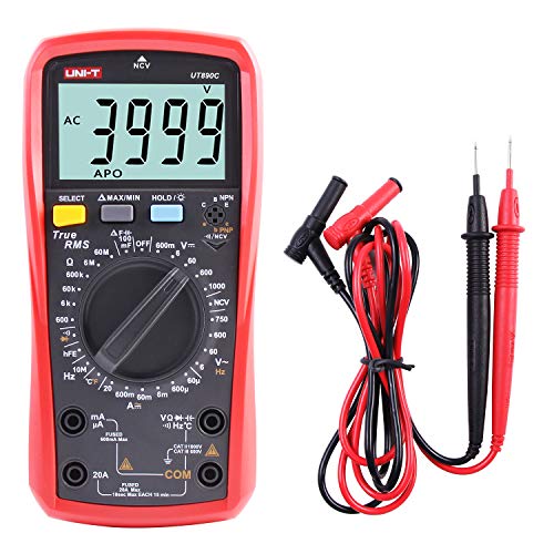Uni-T Ut890C Multimetro Digitale Professionale Tester Voltmetro Amperometro Ohmmetro Veri Rms 6000 Conti Test Di Capacità E Misurazione Della Temperat