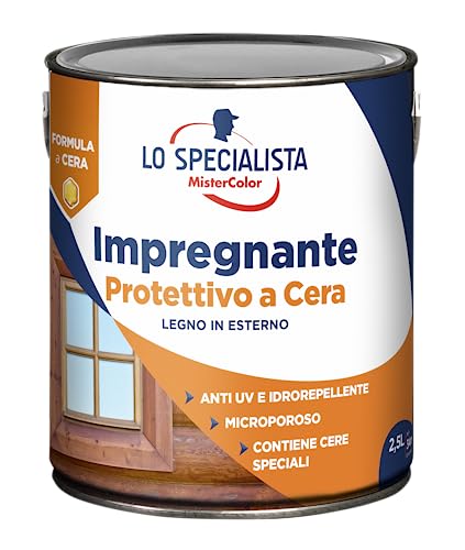 Lo Specialista Mistercolor Impregnante Solvente Cera, 2,5L, Incolore