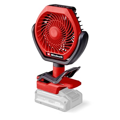 Einhell Ventilatore A Batteria Gc-Cf 18/110 Li-Solo Power X-Change (18 V, Senza Spazzole, 3 Velocità, Regolazione In Continuo, Molteplici Velocità Di