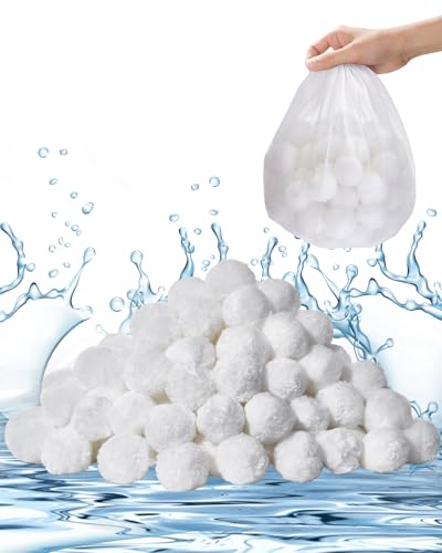 Vevor Palline Filtranti Per Piscina Per Filtro A Sabbia, 0,68 Kg, Materiale Filtrante In Fibra Di Poliestere Bianco Riutilizzabile Con Sacchetto Lavag