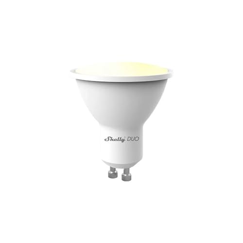 Shelly Duo Gu10 Lampadina Led Smart Wi-Fi A Controllo Vocale, Compatibile Con Alexa E Google Home, Dimmerabile, 800Lmn Di Intensità Luminosa, Attacco