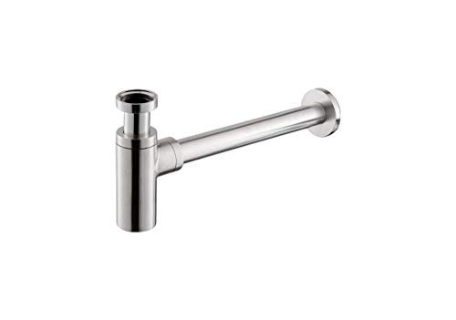 Sifone D’Arredo Per Lavabo In Acciaio Inox Satinato Vema Tiber Steel P000459