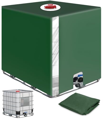Sobeau Copertura Per Serbatoio Acqua Ibc 1000 Litri, Copertura Cisterna Acqua Protezione Con Apertura Superiore, Anti-Uv Antipolvere Copertura Protett