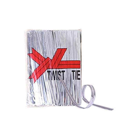 Yofasen Argento Legami Torsione - 800Pcs Twist Ties Metallici Legami Di Torsione Per Biscotti/Torte/Dolci/Cioccolatini/Frutta, 10Cmx4Mm