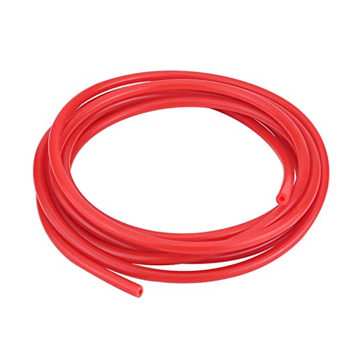 Evgatsauto Universal Car Auto Silicone Vacuum Tube Tubo Flessibile Tubo In Silicone 4Mm 5 Metri Tubo A Vuoto(Rosso)