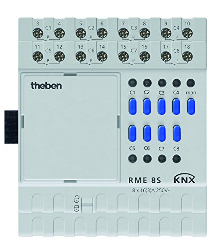 Theben 4930225 Rme 8 S Knx - Attuatore Di Commutazione A 8 Canali