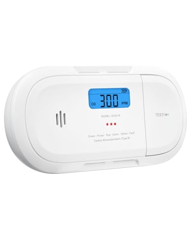 X-Sense Rilevatore Di Monossido Di Carbonio Con Display Lcd Digitale, Rilevatore Di Co Con Batteria Della Durata Di 10 Anni Con Memoria Del Livello Pi