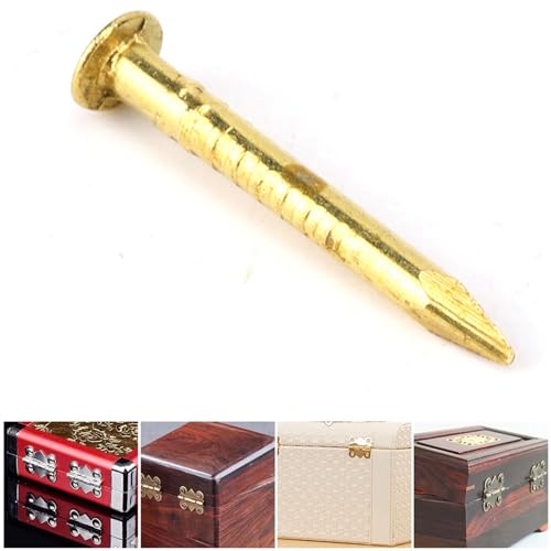 Chiodo A Testa Tonda, Chiodo In Ottone Con Funzione Di Fissaggio Forte, Per La Casa(15Mm Long)