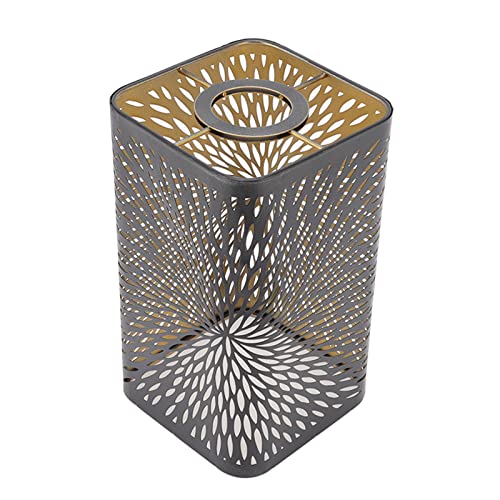 Pwshymi Paralume Moderno In Ferro Battuto, Paralume Design Rimovibile Per Lampada Da Tavolo E27 E26
