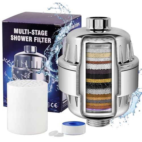 Filtro Doccia Anticalcare 32 Stadi Con Cartuccia Di Ricambio – Rimuove Calcare, Cloro E Metalli Pesanti, Riduce Pelle Secca, Forfora E Prurito, Ideale