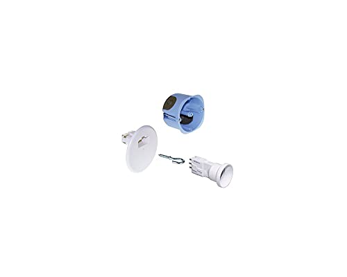 Eur'Ohm Boîte Point De Centre Dcl Éco Étanche - 2 Entrées Icta + 2 Entrées Câble + Douille E27 - Ø67/68Mm - Air'Métic - Câble Gaine Et Connectique