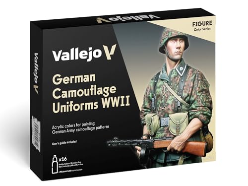 Vallejo Model Color Set 70261 German Camouflage Uniforms Wwii (16X18Ml)