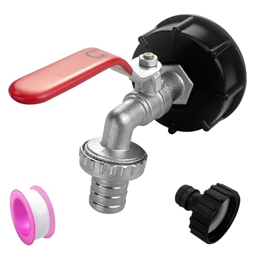 Gentpovth Accessoire De Réservoir Ibc,3/4",Robinet Cuve En Alliage De Zinc,Robinet De Jardin,Robinet Cuve Ibc Avec Raccord De Tuyau Et Ruban D'Étanché