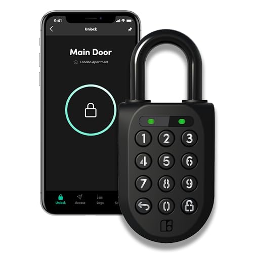Igloohome Smart Padlock 2 (Sp2), Genera Accesso Da Qualsiasi Luogo, Nessun Wifi Necessario, Compatibile Con Iphone E Android, Resistente Alle Intemper