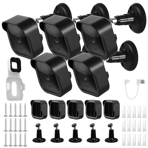5 Pezzi Blink Outdoor Supporto Da Parete Per Fotocamera: Sporgo 360° Supporto Per Fotocamera Lampeggiante Regolabile Con Custodia Protettiva Accessori