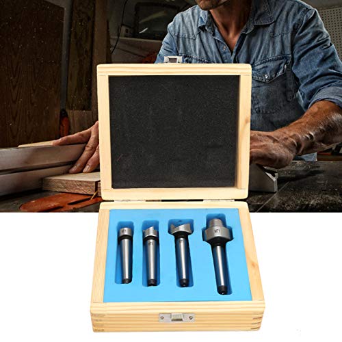 Fafeicy 4Pcs Mt2 Tornio Per Legno Tornio Set Centrale Per Tazza Cilindrica, Adatto Per Utensile Per Tornitura Del Legno(Mt1), Utensili Di Tornitura