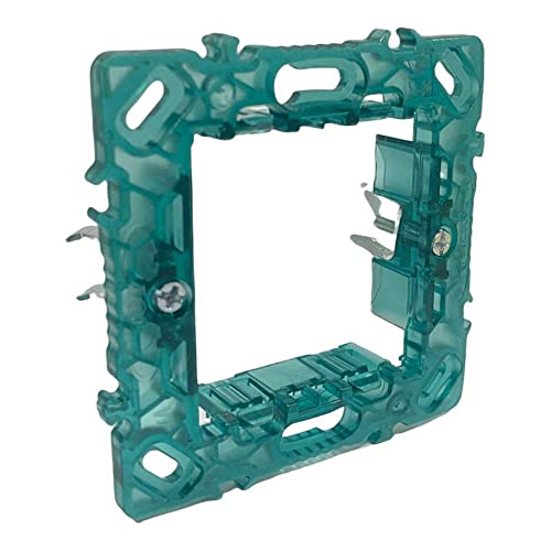 Vetrineinrete® Kit 5 Supporti Modulo Verde Per Placche 2 Posti Compatibile Con Vimar Plana Cassetta 503 Scatola Per Placchette Interruttori