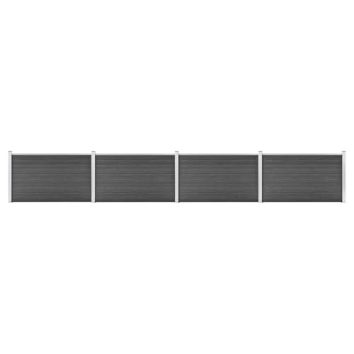 Vidaxl Set Pannelli Di Recinzione In Wpc 699X105 Cm Nero