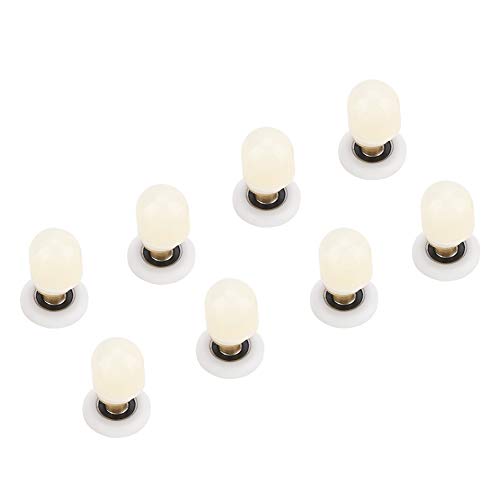 8 Pezzi Doccia Porta Rulli, Ottone Abs Kit Porta Scorrevole Scorrevole Bagno Corridori Durevole Toilette Porta Pulegge Accessorio Strumento Hardware(2