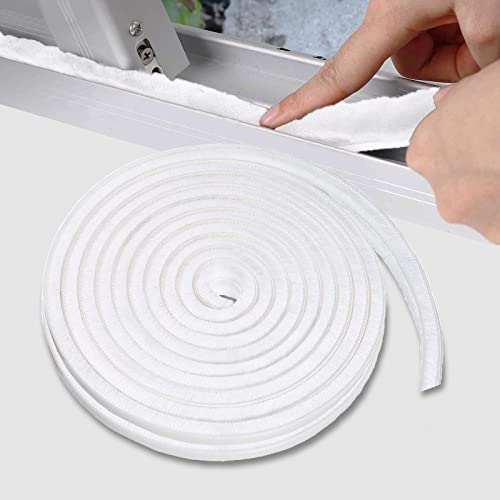 Guarnizione A Spazzola, 10M Paraspifferi Spazzola, 9Mm(L) X 9Mm(P), Bianco, Paraspifferi Spazzola Adesivo, Guarnizione A Spazzola Autoadesiva, Guarniz