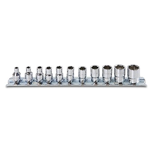 Beta 900As/Sb11 - Serie Di Chiavi A Bussola Con Attacco Quadro Femmina 1/4" Bocca Esagonale, Cromate