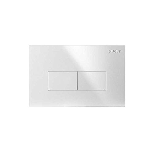 Pucci 132-8451L-Cs Placca Per Cassetta Di Scarico Ad Incasso Eco 2 Pulsanti-2014 Cromo-Satinato, Multicolore