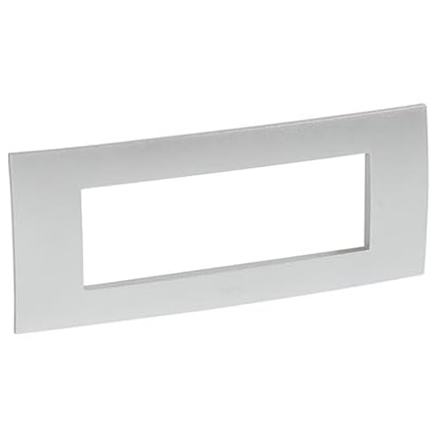 Legrand Vela Placca Quadra 6 Moduli Silver Metallizzato 685748