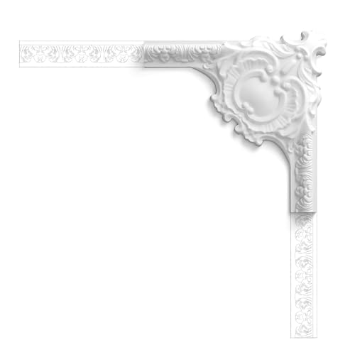 Elemento Angolare Decorativo Per Cornici Da Pareti Orac Decor P3020A Luxxus Modanatura Aspetto Stucco Decorativo