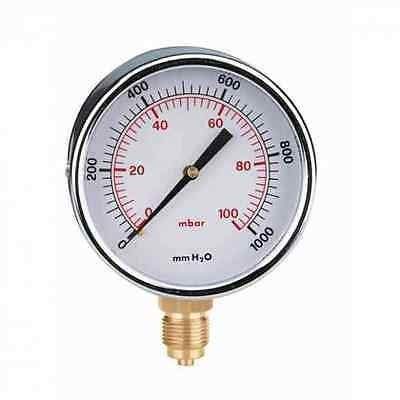 846101 Manometro Per Gas. Attacco Radiale 1/4" 0-60° C D.60 Caleffi