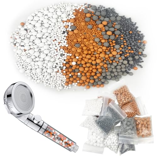 12 Pacchetti Sfere Minerali,Pacchetti Soffione Doccia Anti Calcare,Minerale Palle Doccia,Filtro Anticalcare Doccia, Filtro Anticalcare,Multicolor