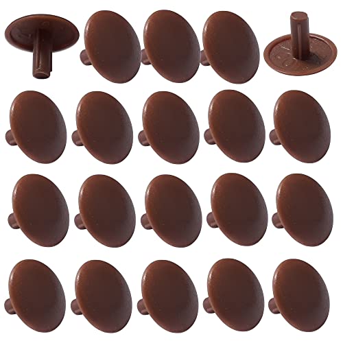 20X Tappo Coprivite Cappuccio 3 X 12 X 6 Mm Plastica Viti Copertura Coperchi Tappi Croce Pz, Marrone Scuro