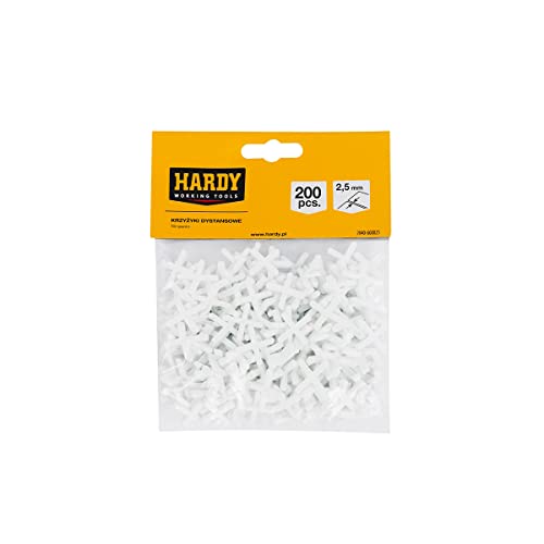 Hardy Working Tools Croce Per Piastrelle - Accessori Per Piastrelle, Distanziatori Per Piastrelle, Croce In Plastica Per Giunti - 2,5 Mm - Pacchetto D