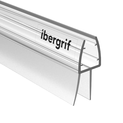 Ibergrif M101-100, Schermo Doccia In Gomma 100 Cm, Adatto Per Porte Da 5 A 8 Mm Di Spessore