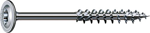 Spax T-Tar Plus 251010802605 - Viti Per Costruzioni In Legno, 8,0 X 260 Mm, 50 Pezzi, Testa Piatta, Filettatura Parziale, 4Cut, Wirox A3J