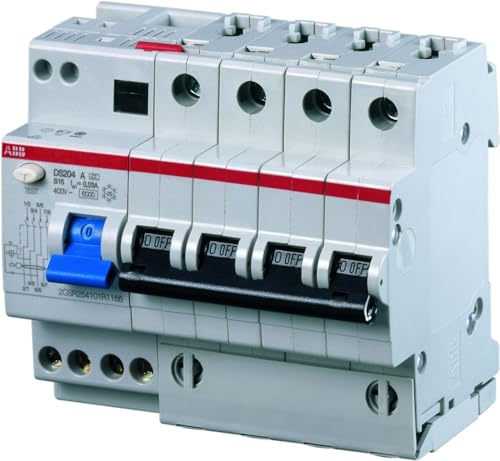 Abb Stotz S&J - Interruttore Fi/Ls Ds204A-B16/0,03 Combinazione Interruttore Fi/Interruttore Di Protezione Della Linea 8012542859802